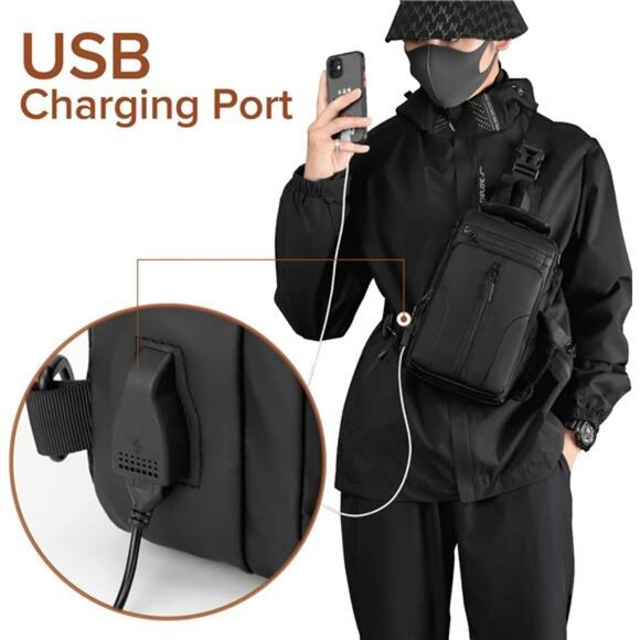 Anti theft crossbody sling backpack shoulder bag one strap travel daypack for me - Picture 2 of 7